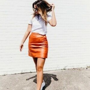 Topshop Faux Leather Skirt